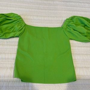 Lime Neon Balloon Sleeve top